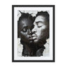 Black white cracked portrait art contemporary male face blue accent aluminum print NYC artist wall art" Black white cracked portrait art contemporary male face blue accent aluminum print NYC artist wall art"