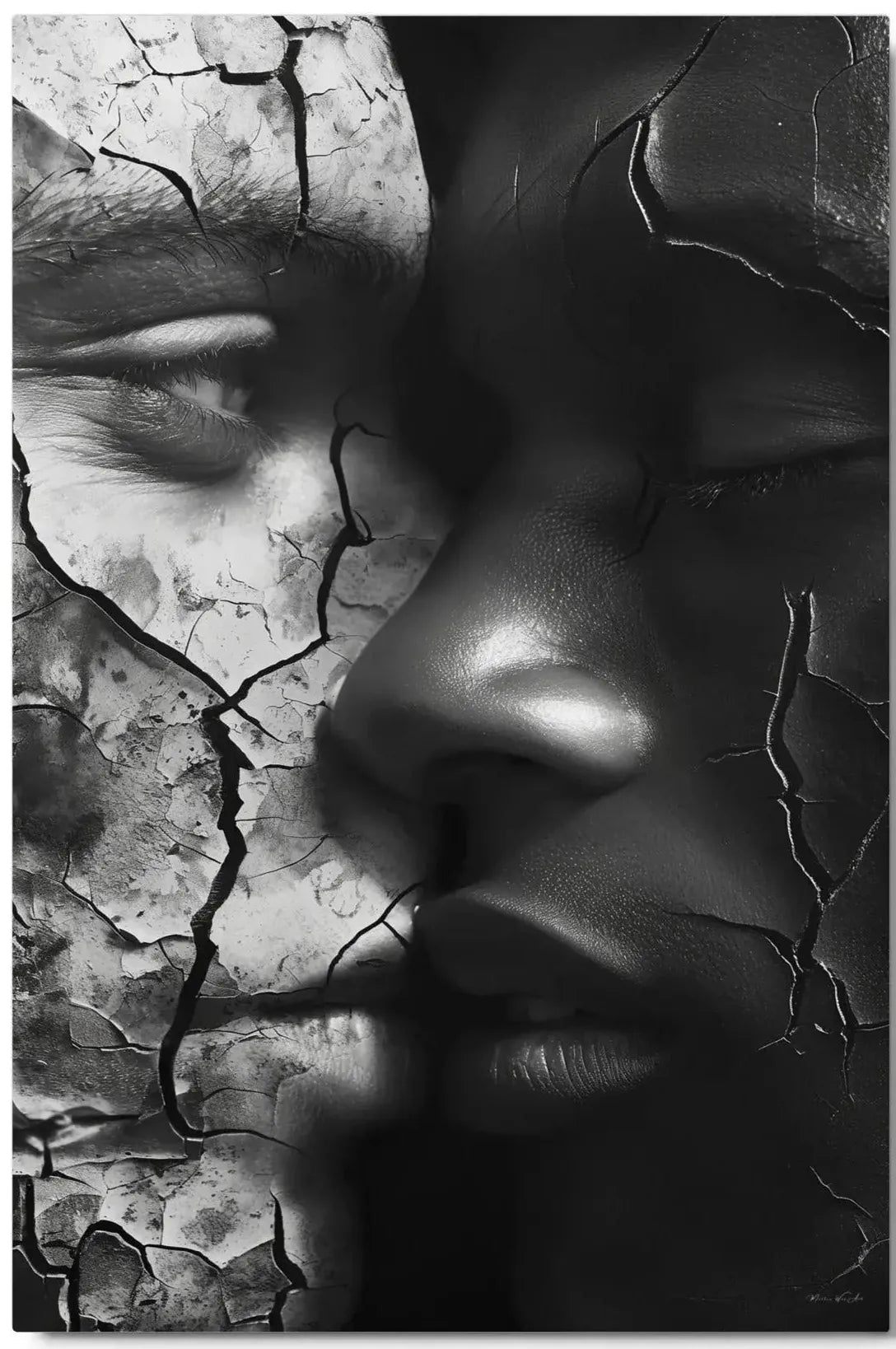 Blended Love — one of one aluminum artwork by Harlem artist Corey Wesley, 24x36, Milton Wes Art NYC