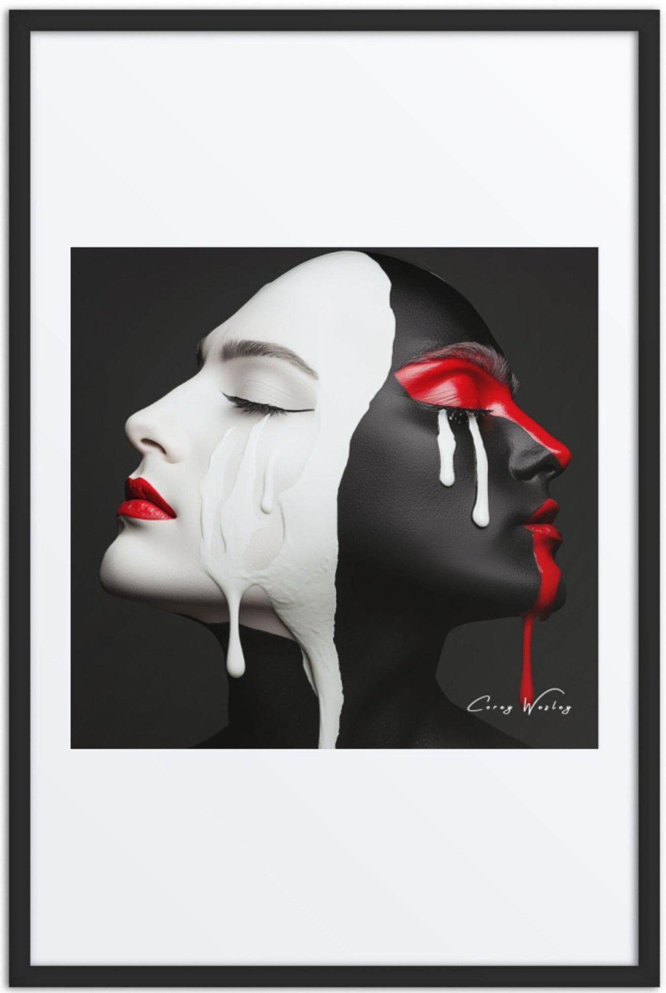 Love in Contrast | Contemporary Framed Artwork, Harlem NYC