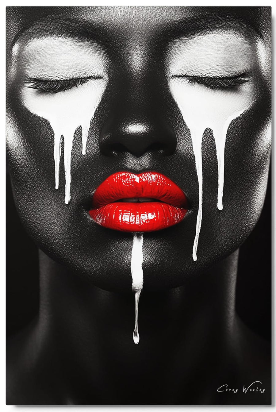 Poured Clean — one of one aluminum artwork by Harlem artist Corey Wesley, 24x36, Milton Wes Art NYC