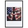 American Divide 24x36 framed wall art - Milton Wes Art contemporary aluminum portrait social commentary American Divide 24x36 framed wall art - Milton Wes Art contemporary aluminum portrait social commentary