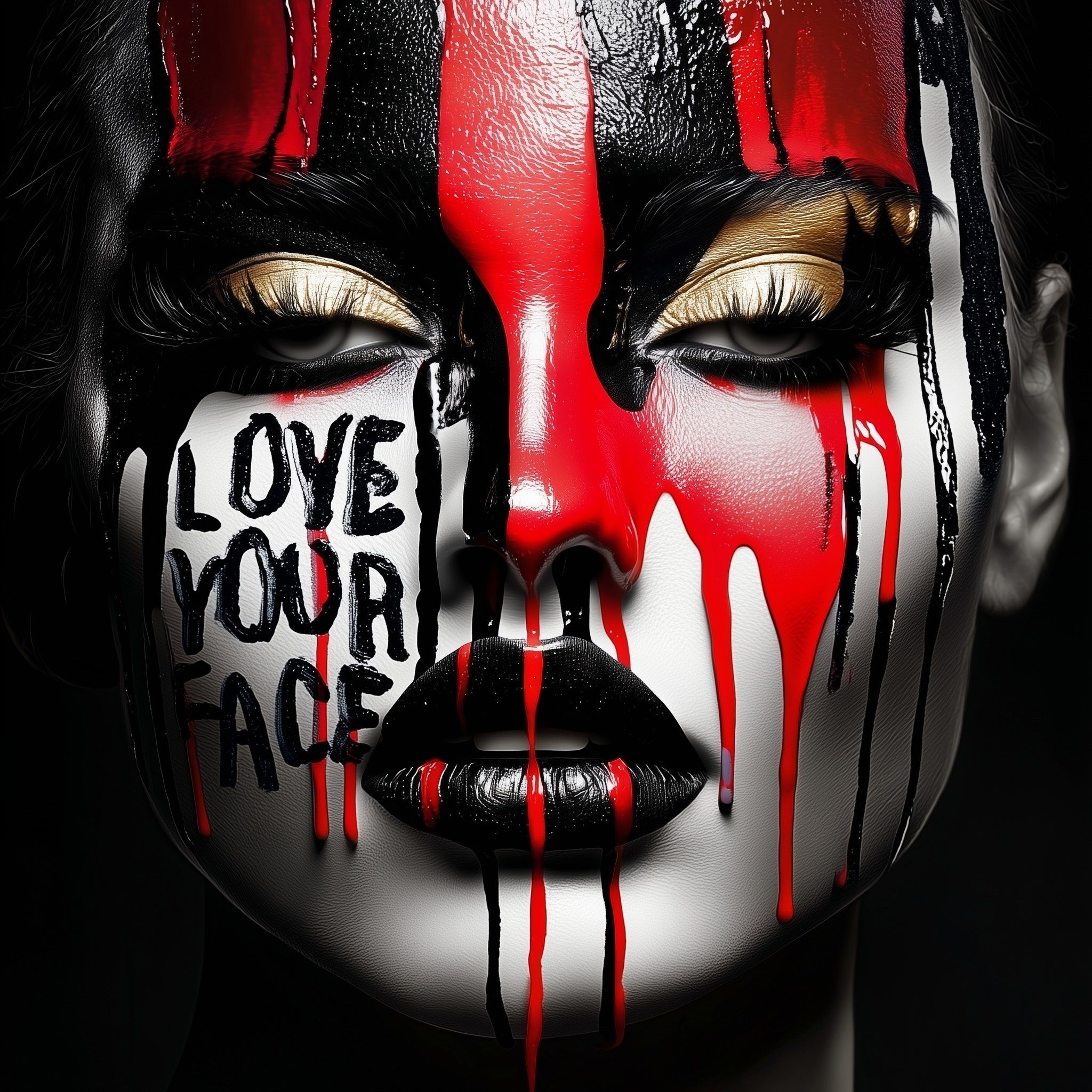 Love Your Face by Corey Wesley, upcoming one of one contemporary artwork from the Unapologetic Faces series, Milton Wes Art, Harlem NYC.