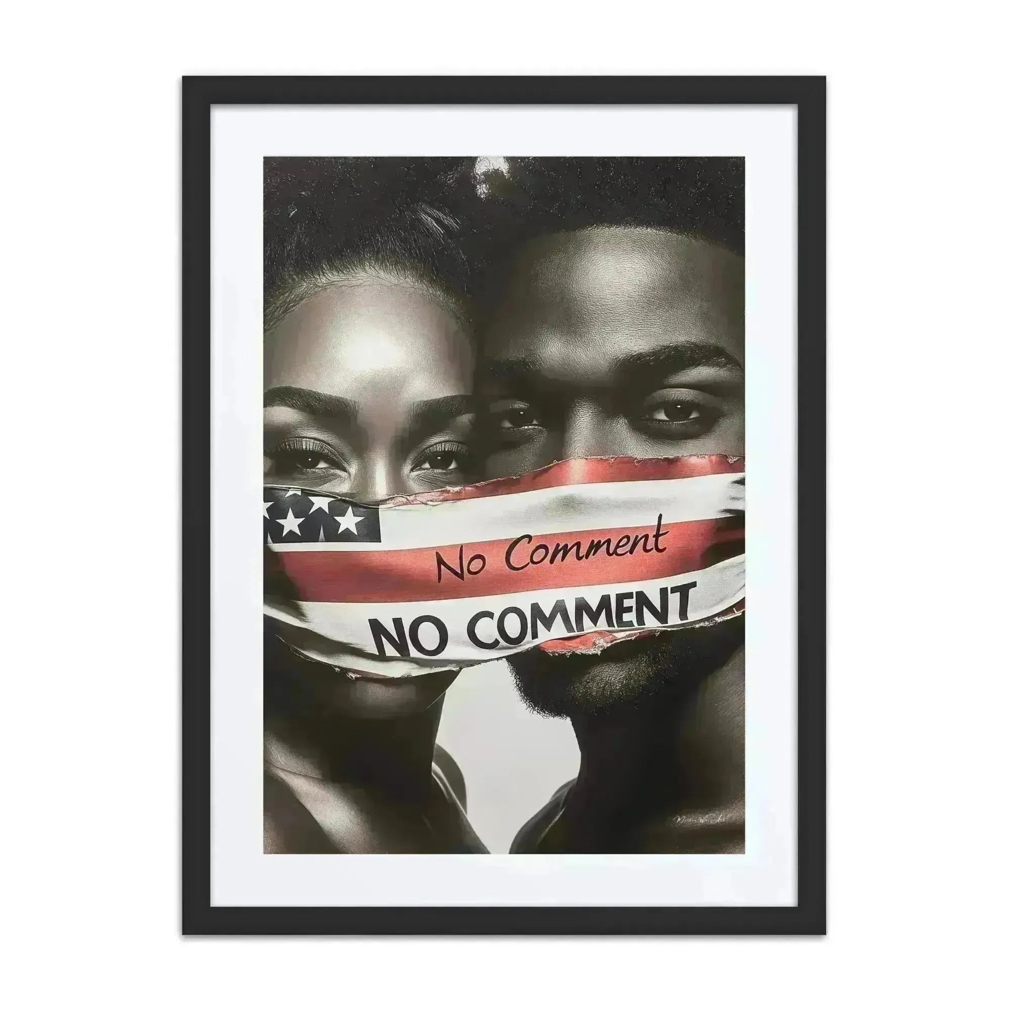 Luxury Framed Wall Art – No Comment America - Milton Wes Art