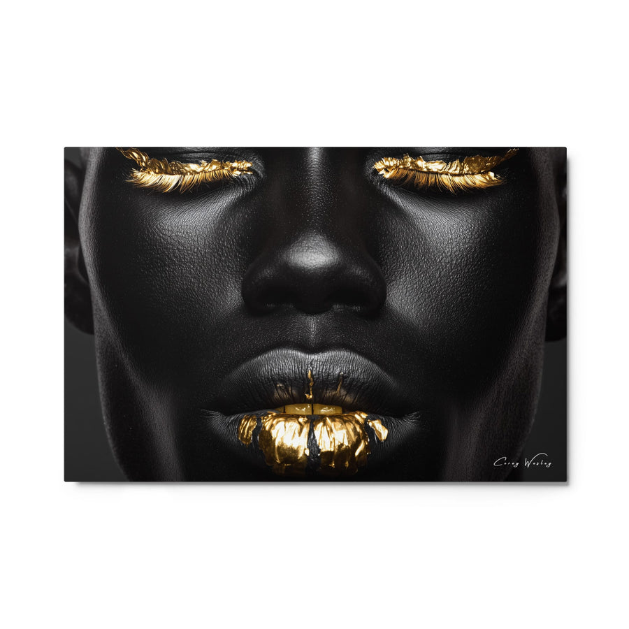 The Whisper Becomes the Push surface detail on archival aluminum, Harlem artist Corey Wesley, 36x24, Milton Wes Art NYC