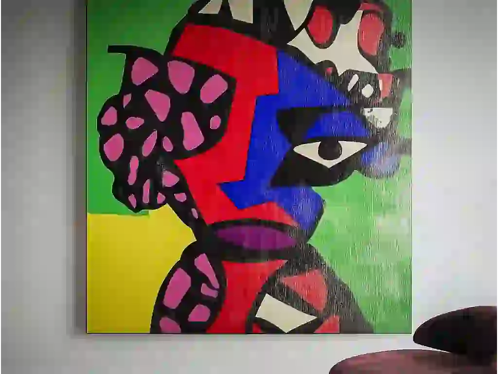 Luxury wall art by Ayiana Viviana explores dynamic abstract forms and structured spontaneity. Discover her exclusive collection featured by Milton Wes Art