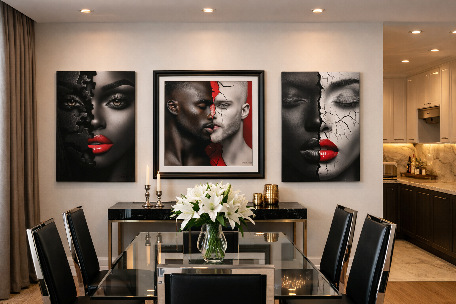 One of one contemporary face work by Harlem artist Corey Wesley — Milton Wes Art, NYC