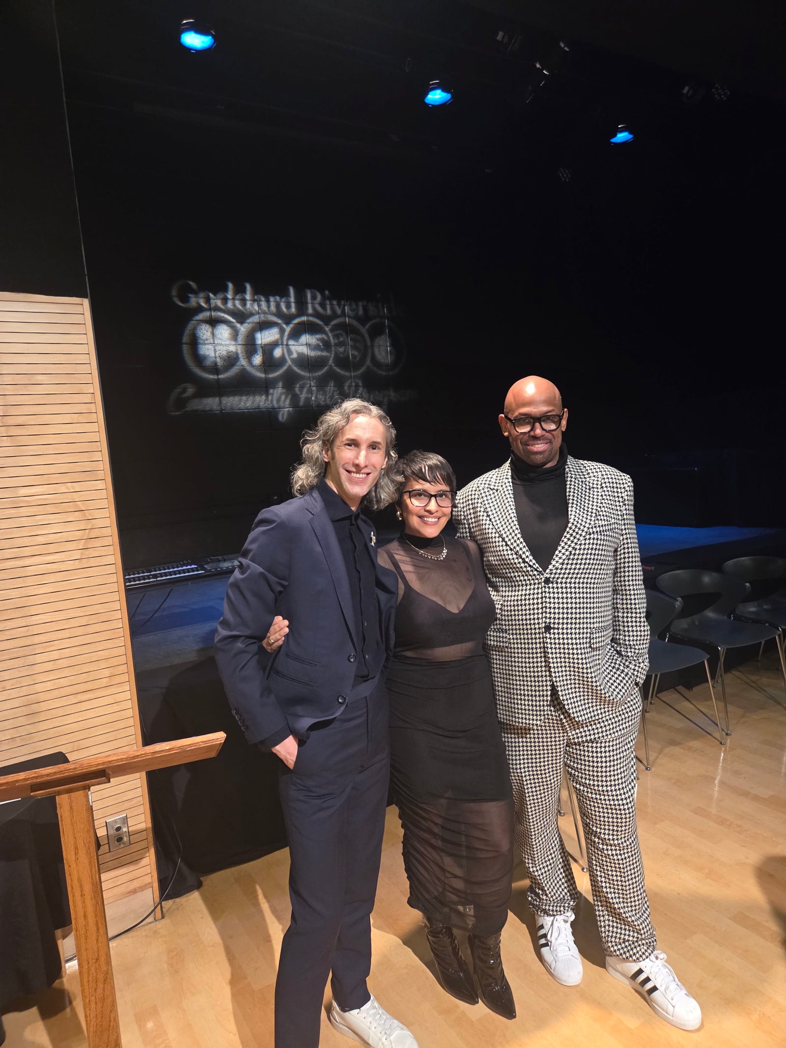 Corey Wesley with fellow artists Scott M. Lilly and Ayianna Vivana at his debut exhibition of Unapologetic Faces: The Cost of Being Seen in New York City.