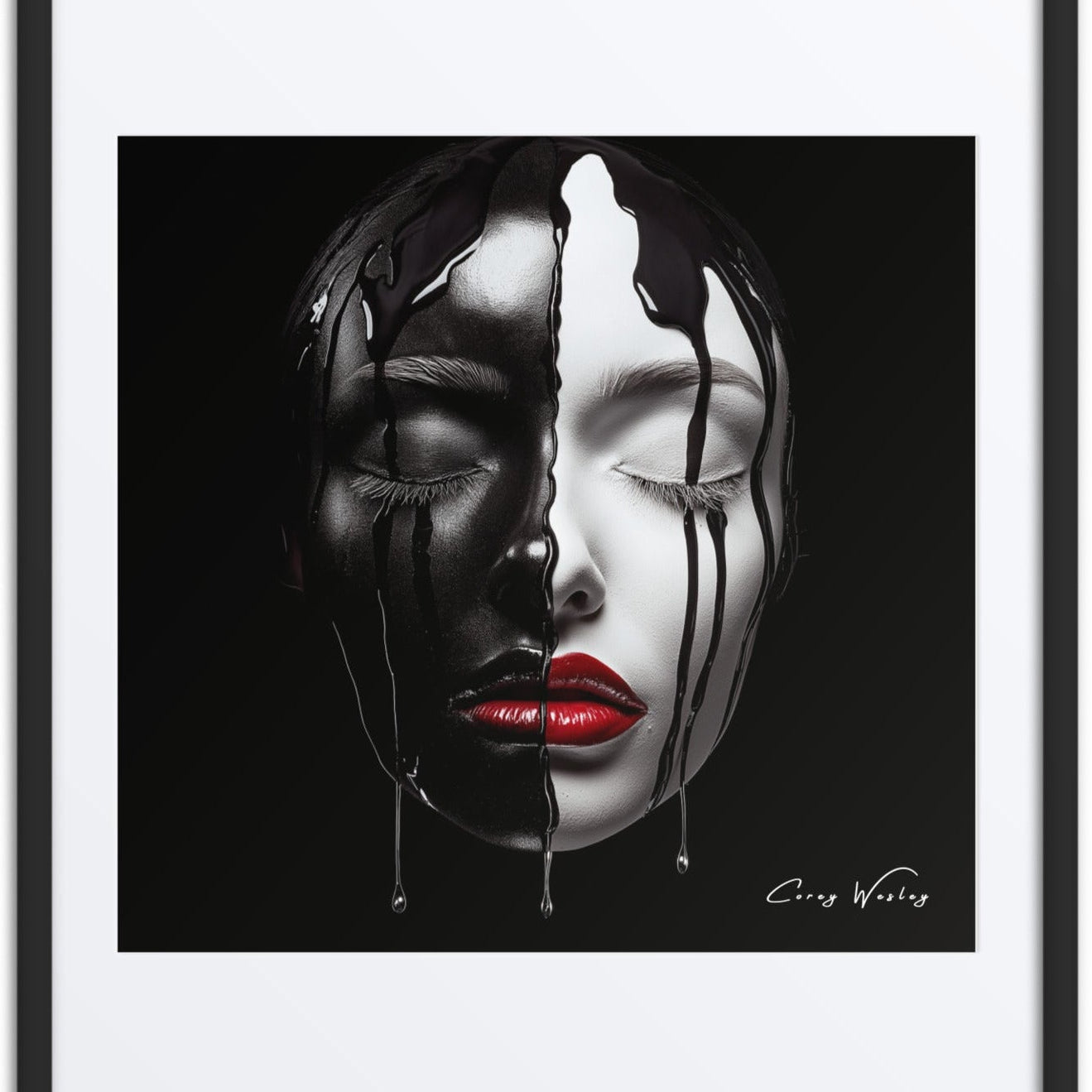 2:00 AM — one of one framed artwork by Harlem artist Corey Wesley, 24x36, Milton Wes Art NYC