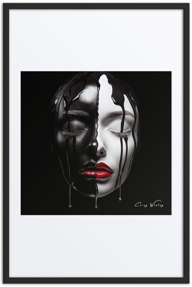 2:00 AM by Corey Wesley — 24x36 Museum-Quality Framed Art by Corey Wesley, one of one work from the Unapologetic Faces series, Milton Wes Art Harlem NYC.