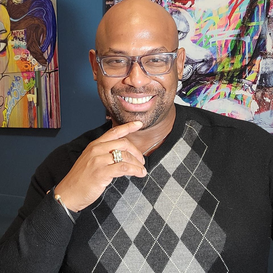 a photo of corey wesley, founder and chief art curator at milton wes art