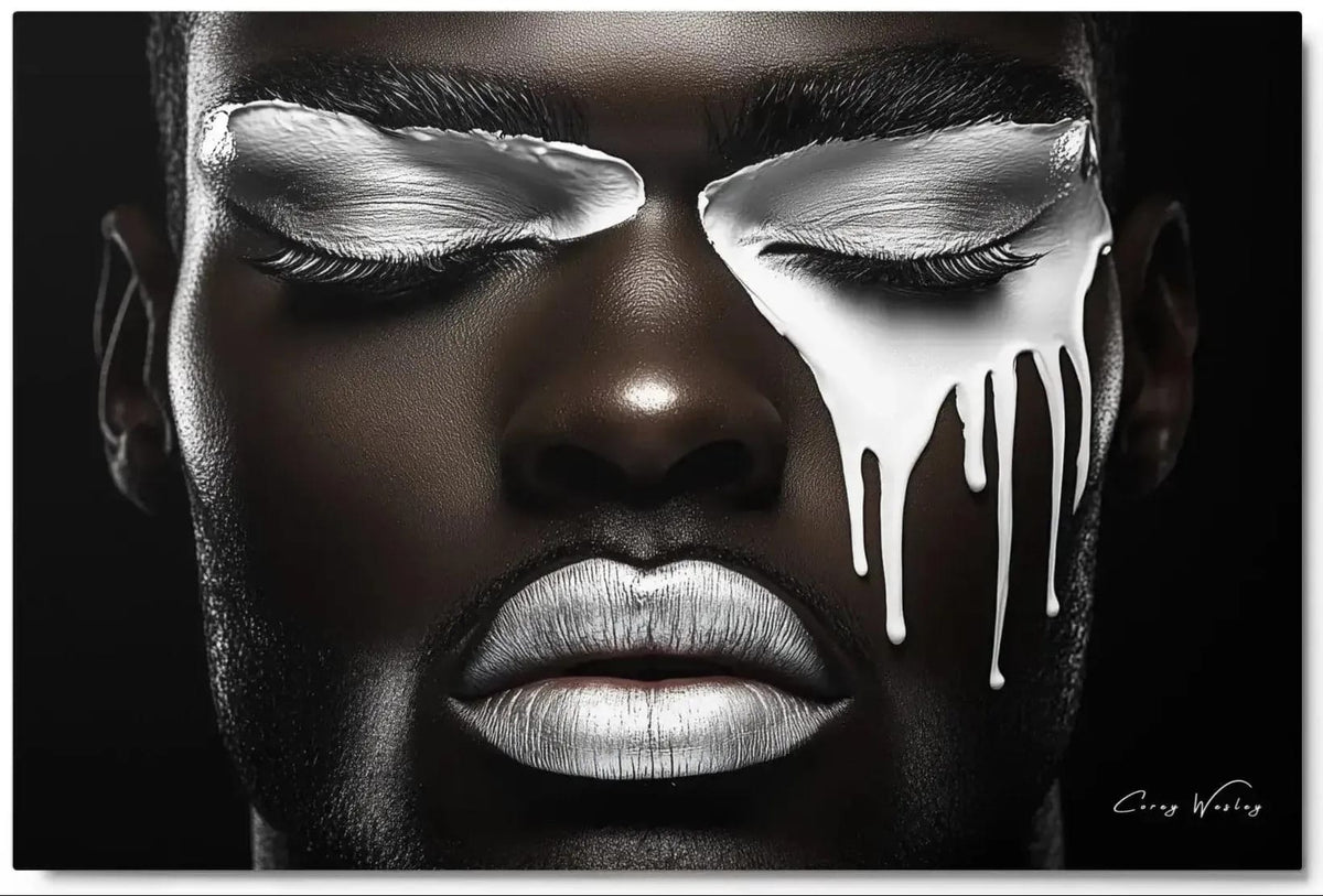 The Awakening by Harlem artist Corey Wesley, limited to one collector aluminum work, 36 × 24, donated, Milton Wes Art.