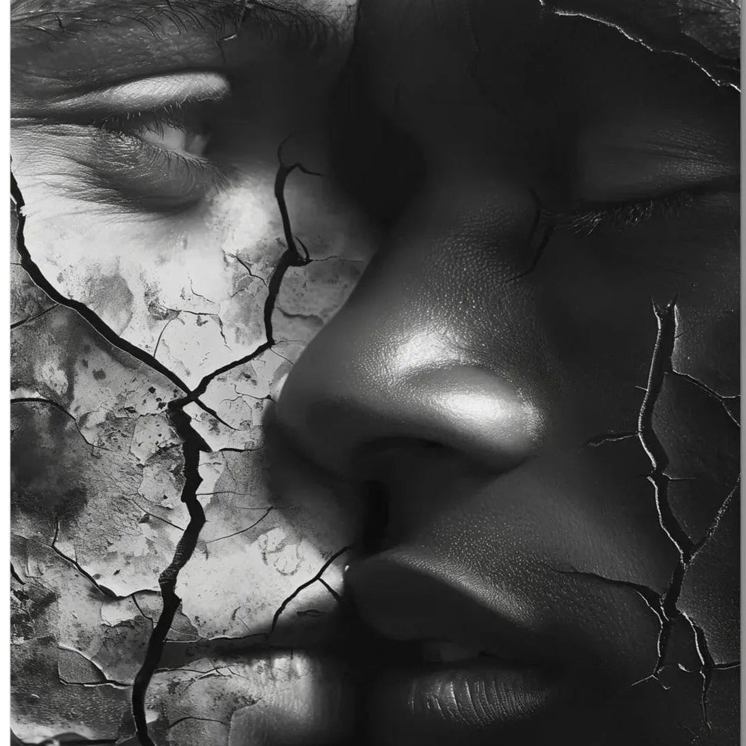 Blended Love — one of one aluminum artwork by Harlem artist Corey Wesley, 24x36, Milton Wes Art NYC