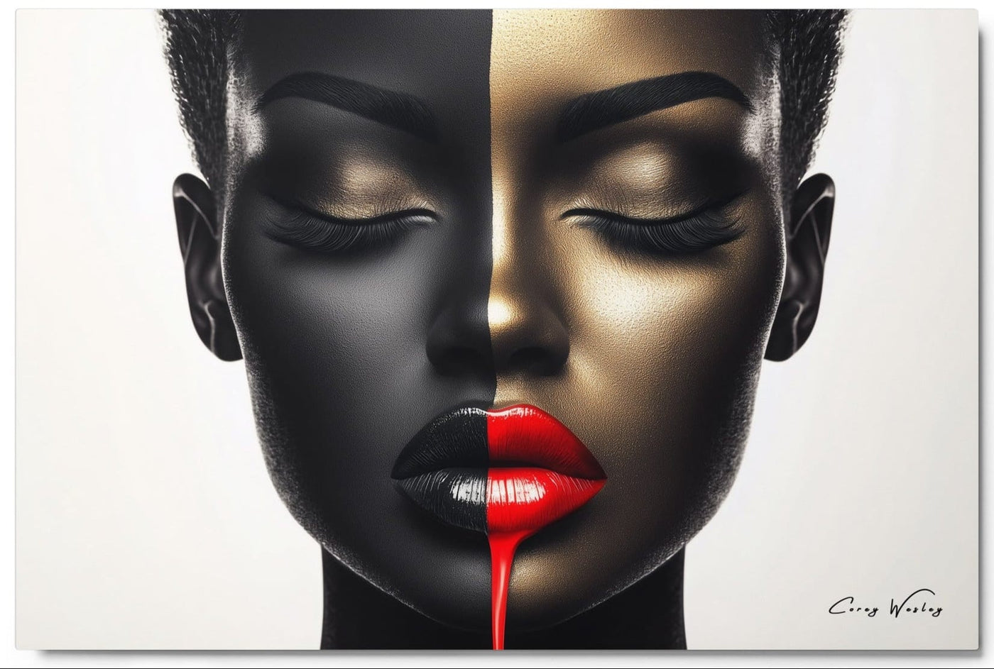 Bloodline of Queens by Harlem artist Corey Wesley, one of one aluminum work, 36 × 24, acquired, Milton Wes Art.