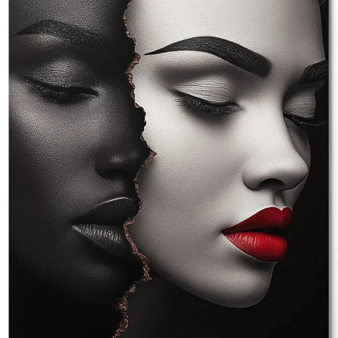 Duality Broken — one of one aluminum artwork by Harlem artist Corey Wesley, 24x36, Milton Wes Art NYC
