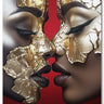 Golden Love — one of one aluminum artwork by Harlem artist Corey Wesley, 24x36, Milton Wes Art NYC