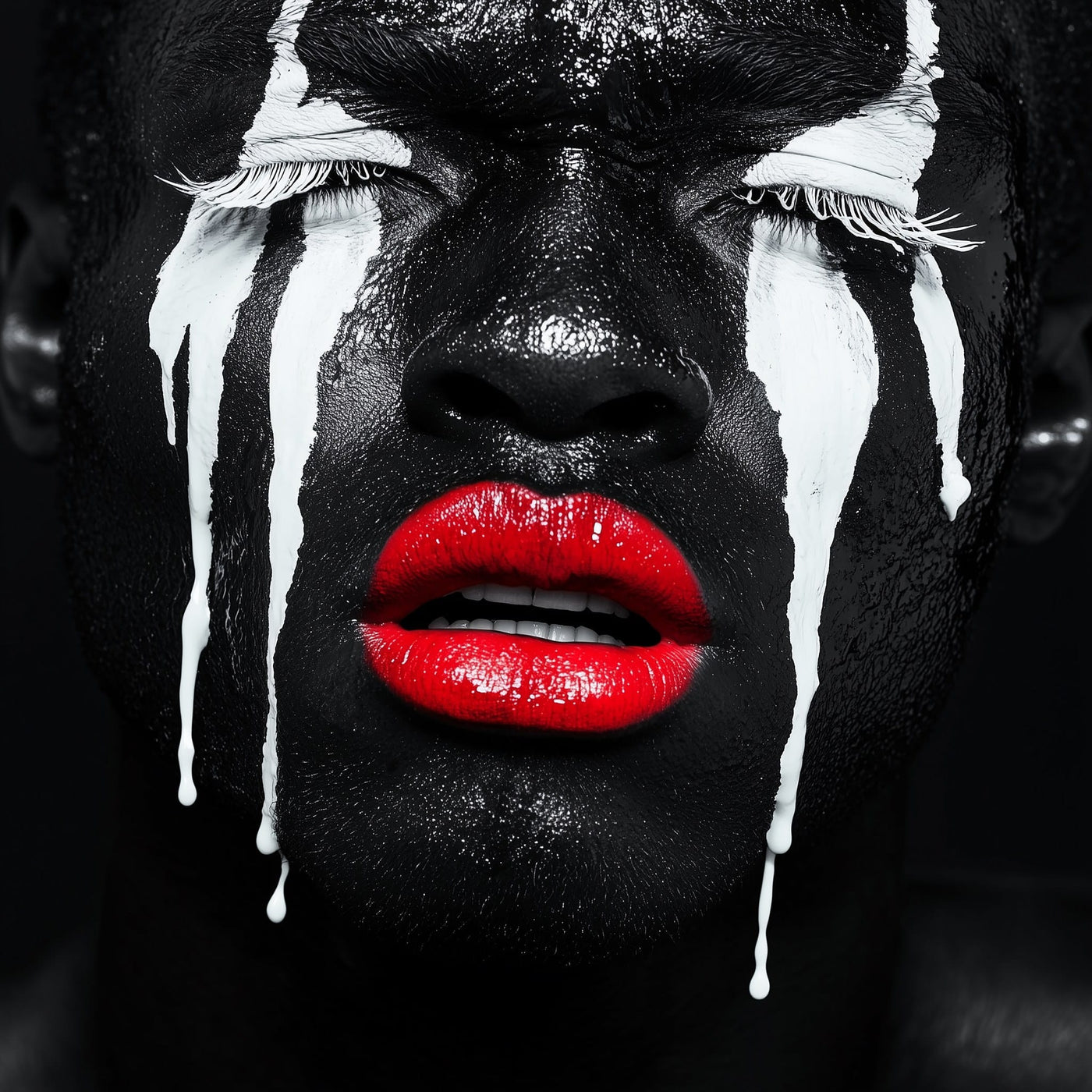 Liberated Tears | Contemporary Framed Artwork, Harlem NYC by Corey Wesley, 24 × 36 in Framed Artwork contemporary artwork, Milton Wes Art. view 1