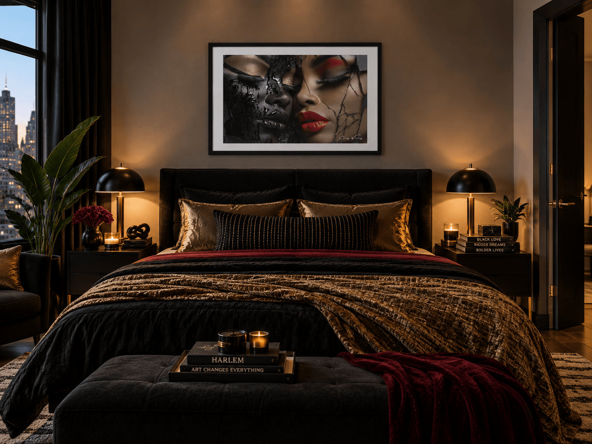 Black Beauty by Corey Wesley, 24 × 18 in Framed Artwork contemporary artwork, Milton Wes Art. view 2