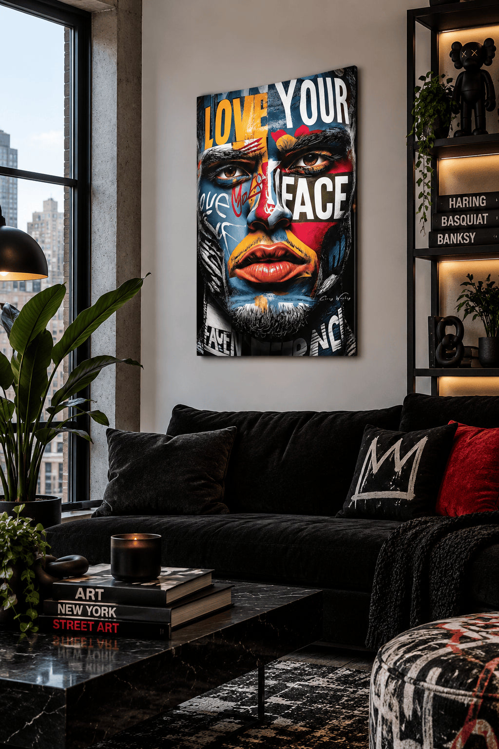 Love Your Face II by Corey Wesley, 24 × 36 in High-gloss aluminum contemporary artwork, Milton Wes Art. view 2
