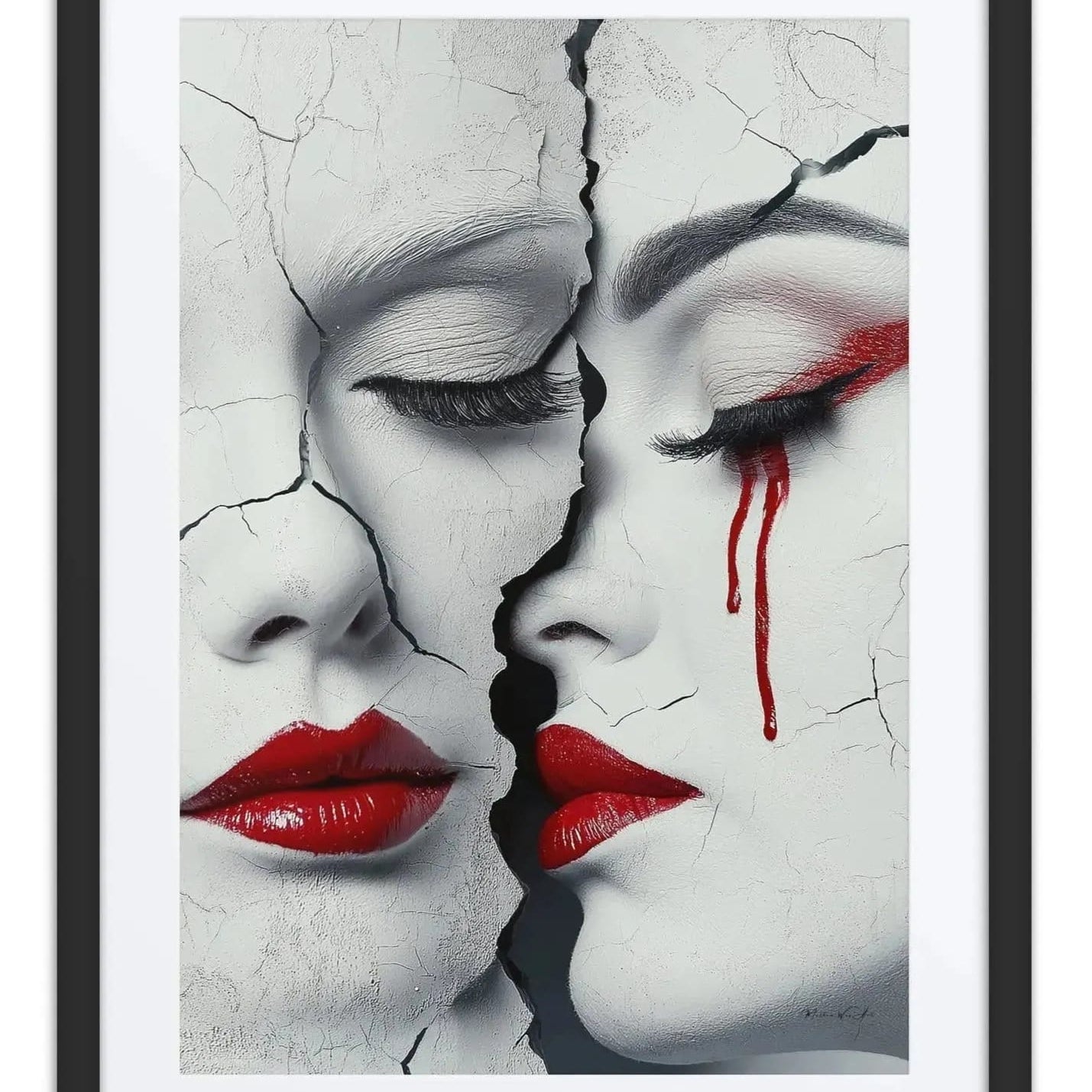 Reflections — one of one framed artwork by Harlem artist Corey Wesley, 18x24, Milton Wes Art NYC