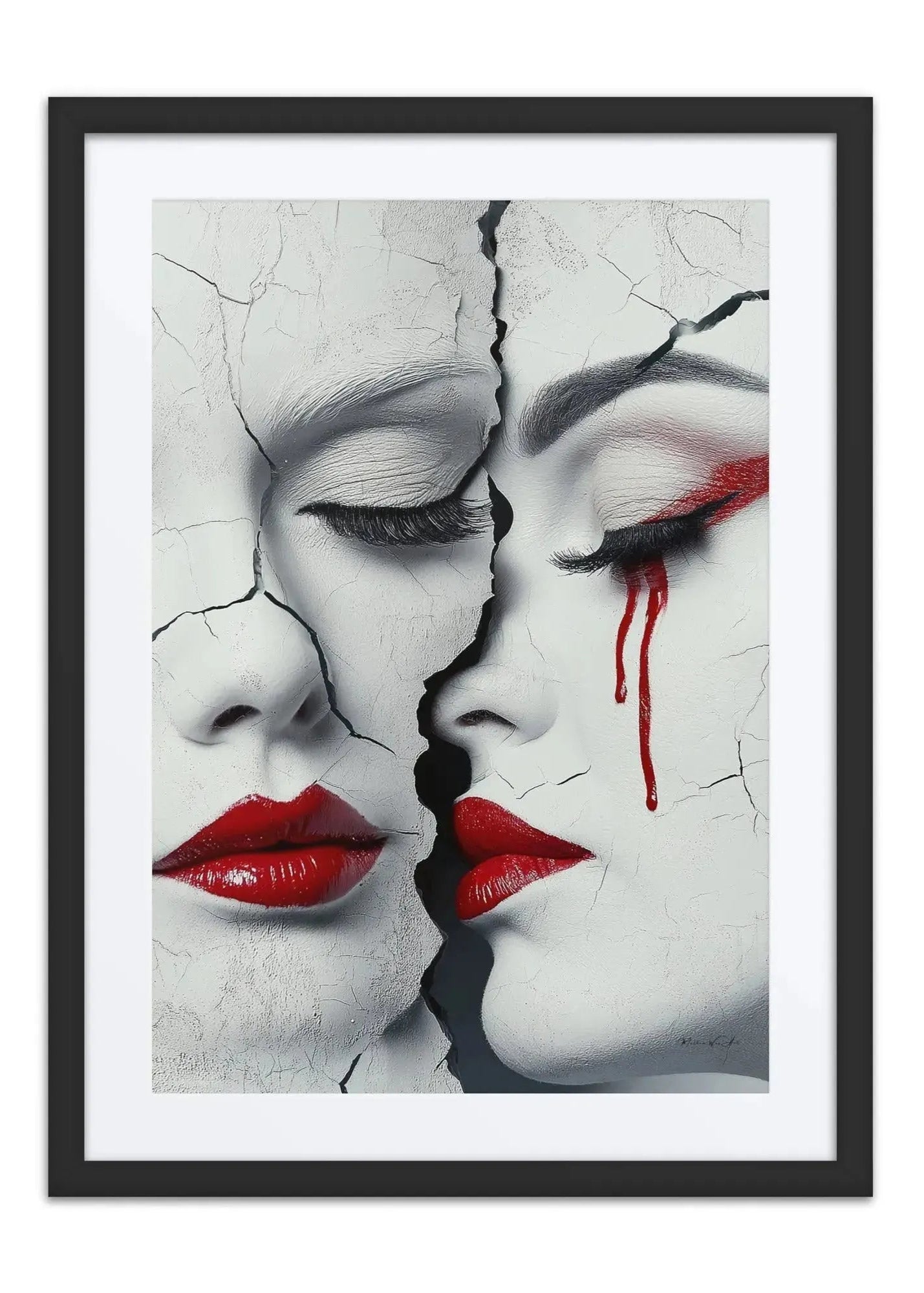 Reflections — one of one framed artwork by Harlem artist Corey Wesley, 18x24, Milton Wes Art NYC contemporary figurative portrait artwork by Harlem artist Corey Wesley