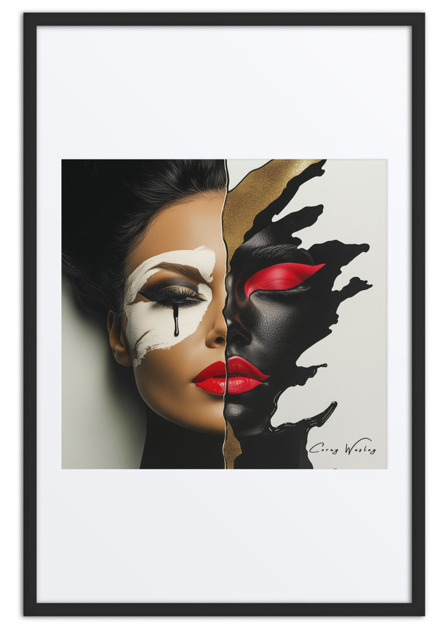 Shiny and Vanished, one-of-one framed artwork by Harlem artist Corey Wesley, 24x36, Milton Wes Art NYC