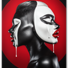 Two-Faced — one of one aluminum artwork by Harlem artist Corey Wesley, 24x36, Milton Wes Art NYC