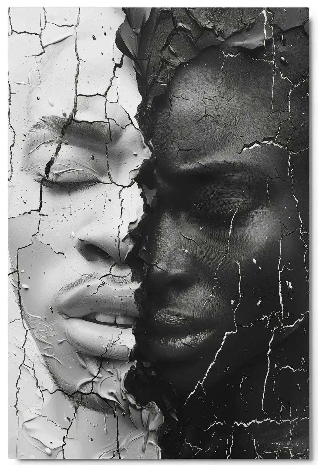 United Lovers — one of one aluminum artwork by Harlem artist Corey Wesley, 24x36, Milton Wes Art NYC
