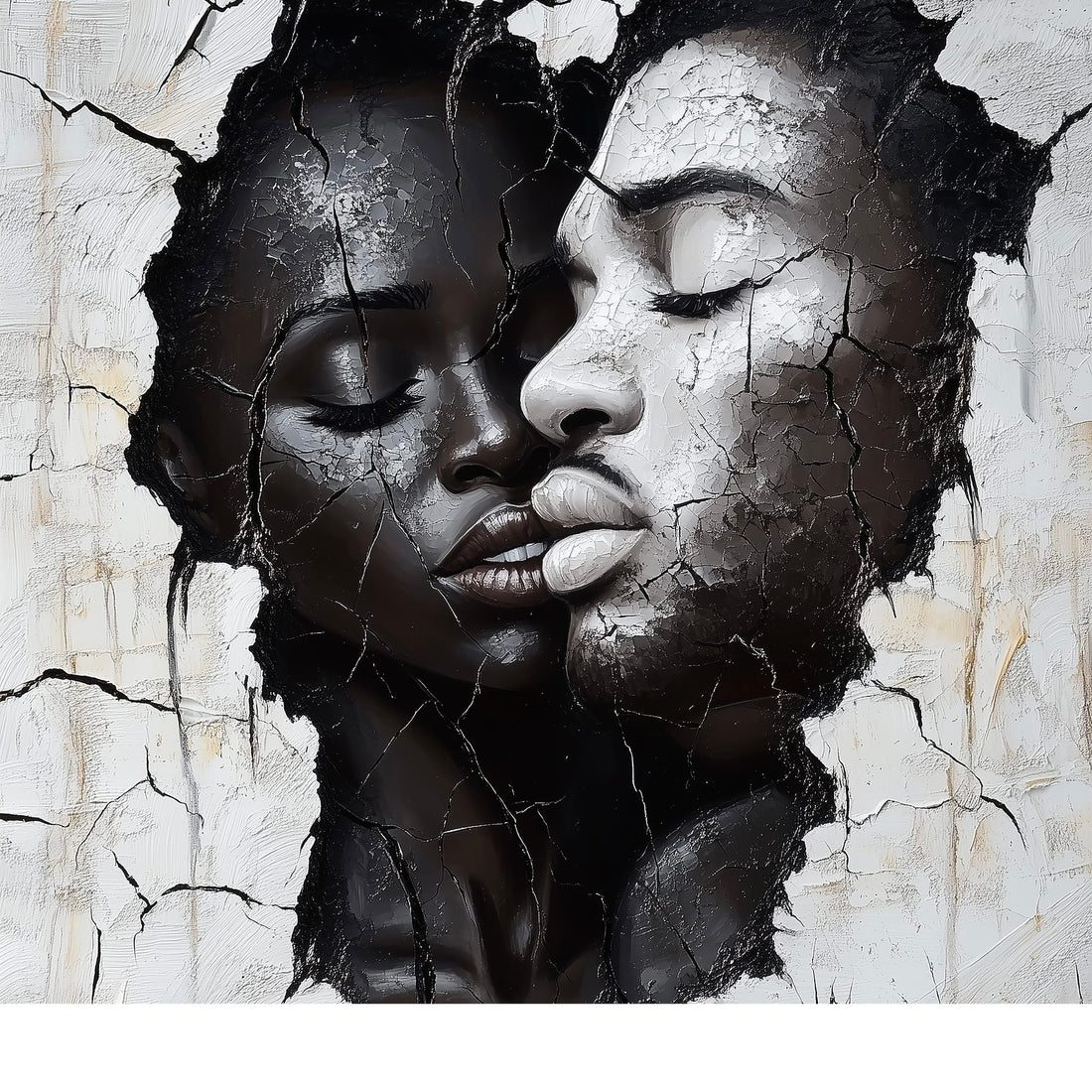 Black Love, one-of-one framed contemporary work by Harlem artist Corey Wesley, 18x24, Milton Wes Art, Harlem NYC