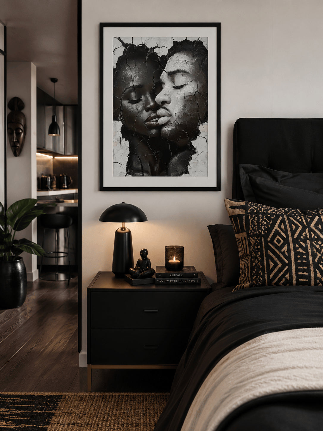 Black Love by Corey Wesley, 18 × 24 in Framed Artwork contemporary artwork, Milton Wes Art. view 2
