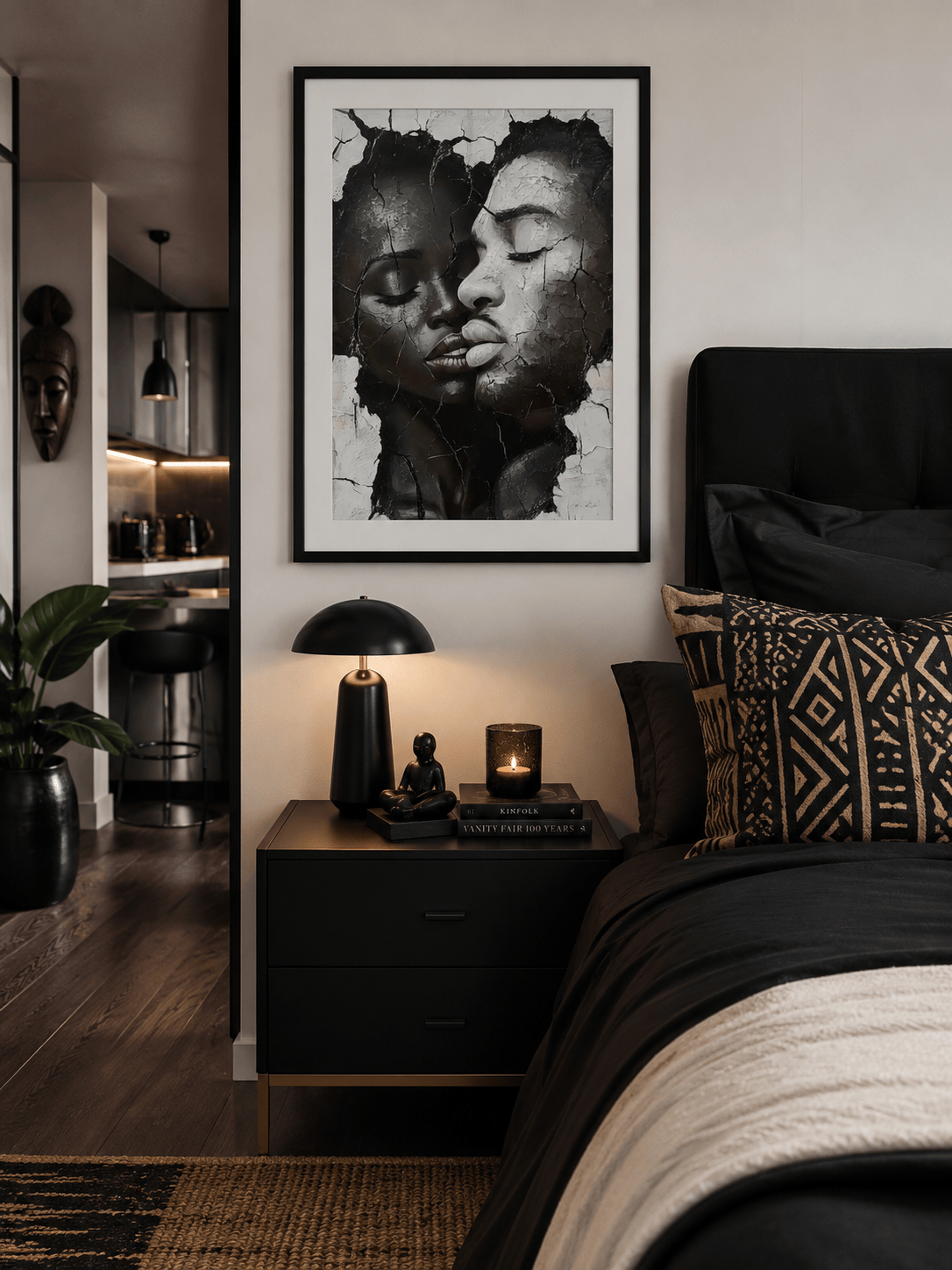 Black Love | One of One Contemporary Framed Wall Art, 18x24, Harlem NYC by Corey Wesley, 18 × 24 in Framed Artwork contemporary artwork, Milton Wes Art. view 2