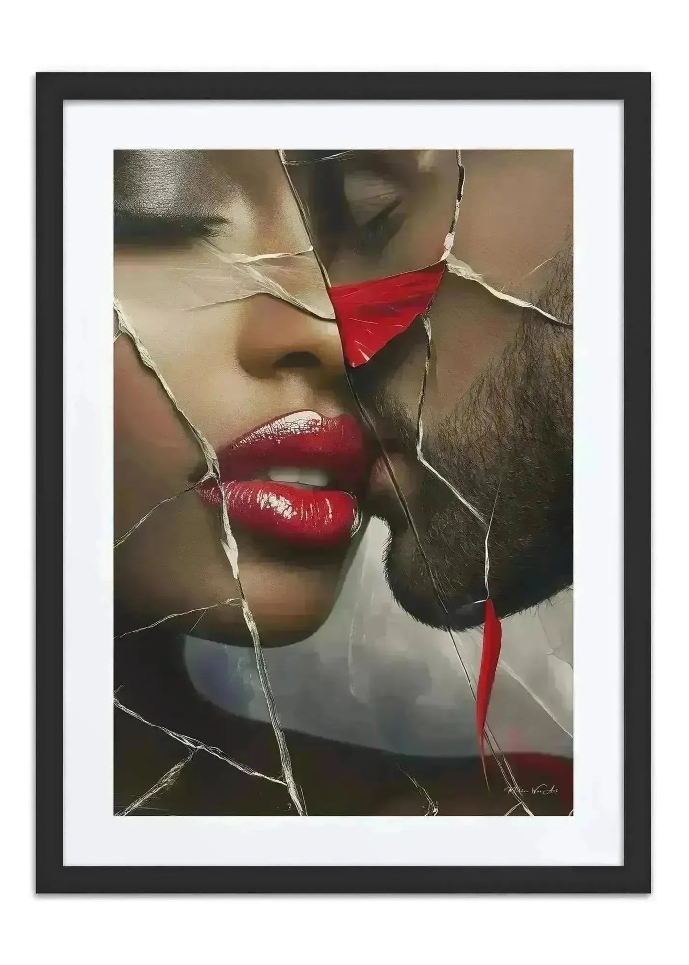 Break Up to Make Up | One of One Contemporary Framed Wall Art, 18x24, Harlem NYC by Corey Wesley, 18 × 24 in Framed Artwork contemporary artwork, Milton Wes Art. view 2