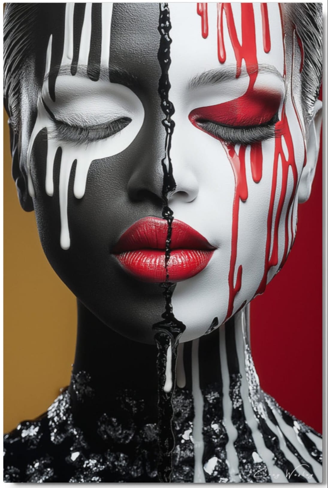 The Cost of Being Seen, one-of-one aluminum artwork by Harlem artist Corey Wesley, 24x36, Milton Wes Art NYC
