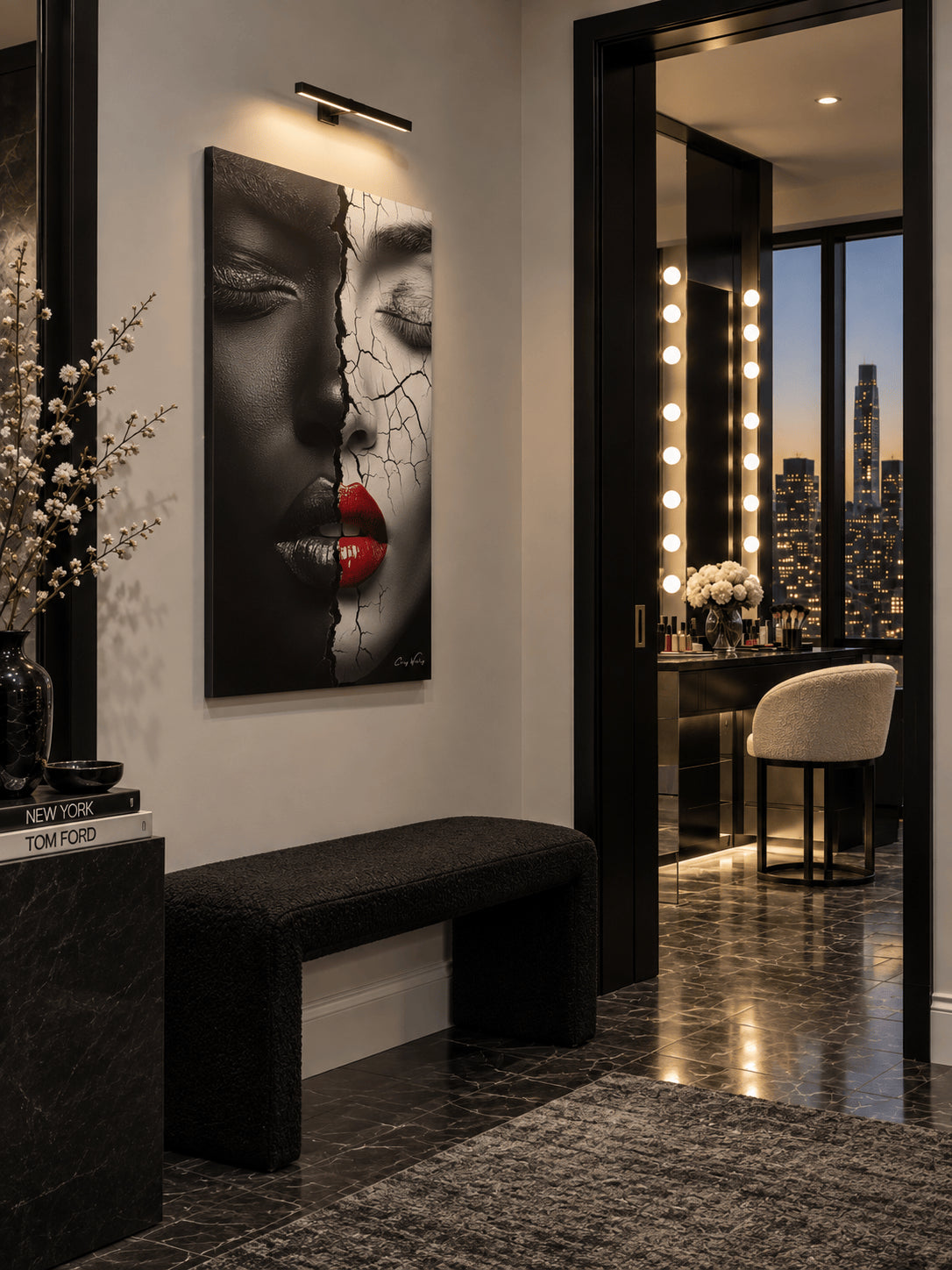 Cracked Fusion by Corey Wesley, 24 × 36 in High-gloss aluminum contemporary artwork, Milton Wes Art. view 2