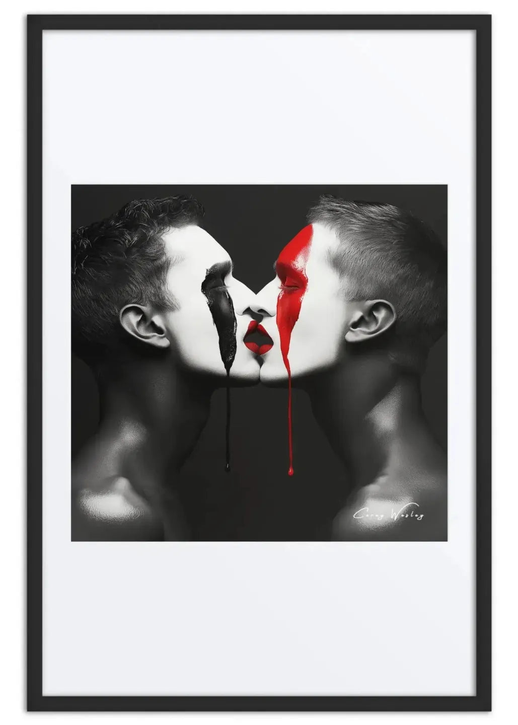 Forbidden Gaze | One of One Contemporary Framed Wall Art, 24x36, Harlem NYC by Corey Wesley, 24 × 36 in Framed Artwork contemporary artwork, Milton Wes Art. view 1