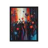 Abstract African-American Musicians – Vibrant Framed Canvas Wall Art” - African-American art, perfect for Artwork, featuring vibrant Framed Canvas,New colors.