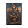 Sleek, contemporary artwork ‘Divine Ganesha Cityscape Canvas | Modern Spiritual Wall Art’, showcasing bold abstract forms and modern design, perfect for modern homes by Milton Wes Art.