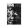 Dynamic abstract piece ‘Cracked Face Canvas Art | African-American Abstract Wall Decor’ with vibrant colors and powerful imagery of African-American themes, ideal for home decor by Milton Wes Art.