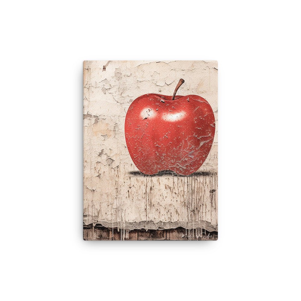 Urban Orchard Apple Canvas Wall Art - Homage to The Big Apple - Milton Wes Art Framed Wall Art