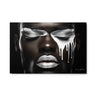 Luxury metal wall art by Corey Wesley – Unapologetic Awakening, 35x24 inches, a striking high-contrast piece for luxury interiors.