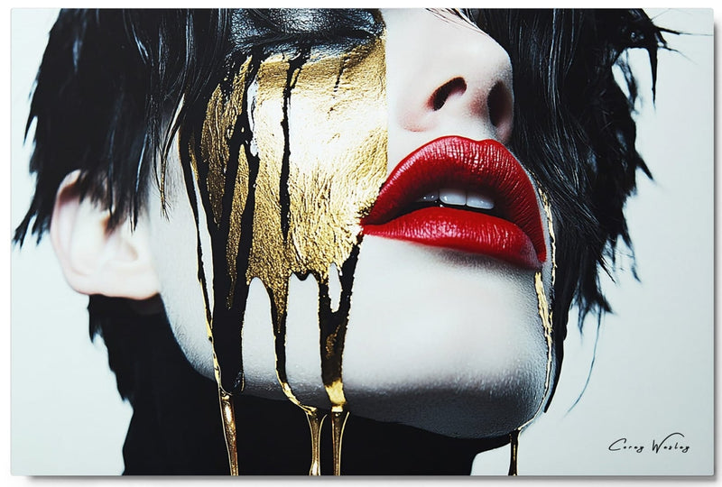 Golden Temptation | One of One Contemporary Archival Aluminum Wall Art, 36x24, Harlem NYC