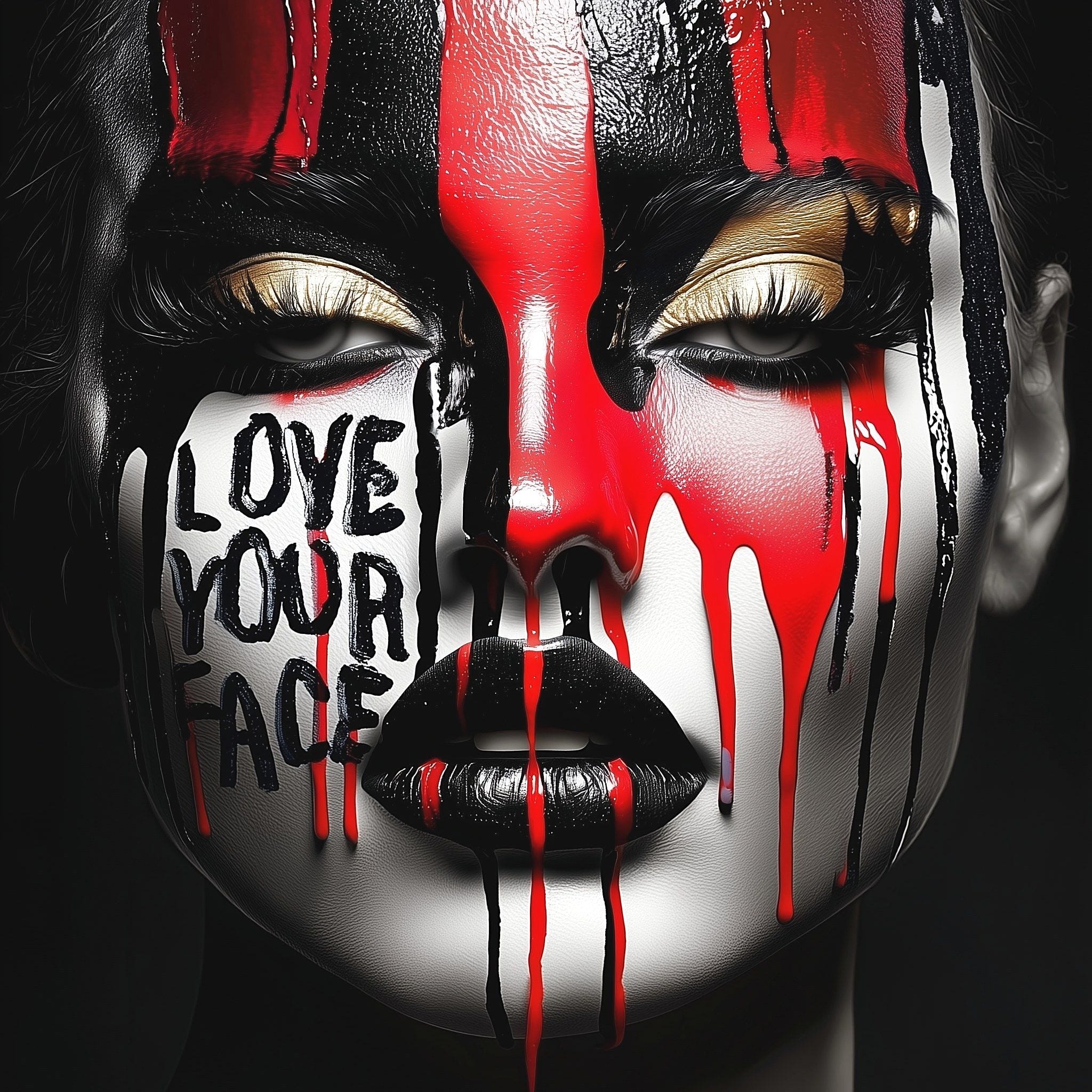 Love Your Face by Corey Wesley, upcoming one-of-one contemporary artwork from the Unapologetic Faces series, Milton Wes Art, Harlem NYC.