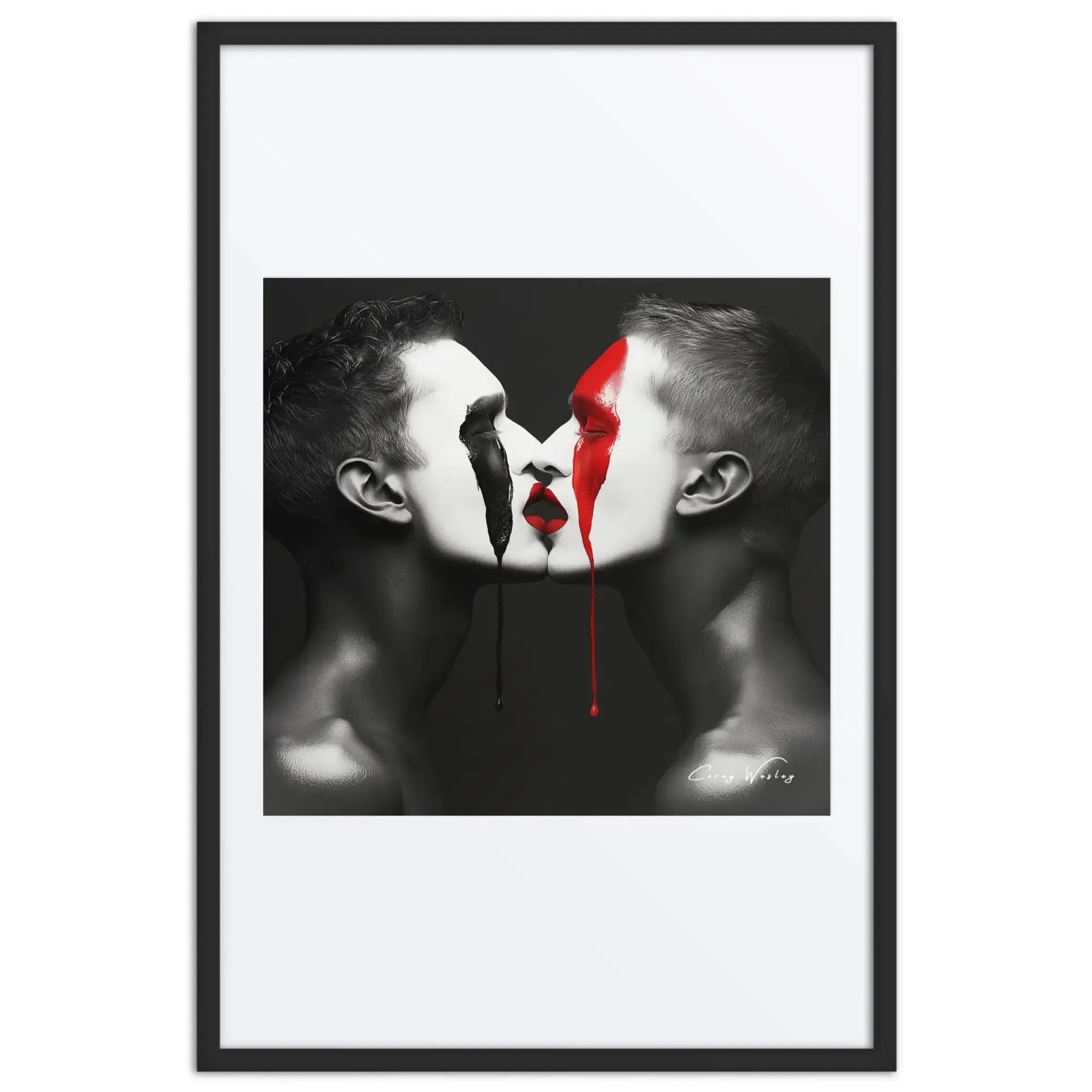 NYC-based artist Corey Wesley's exclusive wall art in luxury frame.