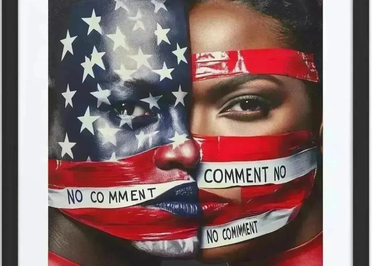 Luxury Framed Wall Art – America Silenced - Milton Wes Art