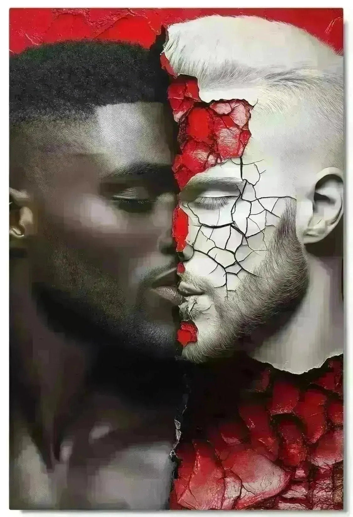 Love Cracks archived one-of-one contemporary aluminum artwork by Corey Wesley, Milton Wes Art Harlem NYC