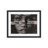 "Self Love Manifesto" African-American framed wall art print, modern abstract Afrocentric home decor, ready-to-hang photo canvas artwork.