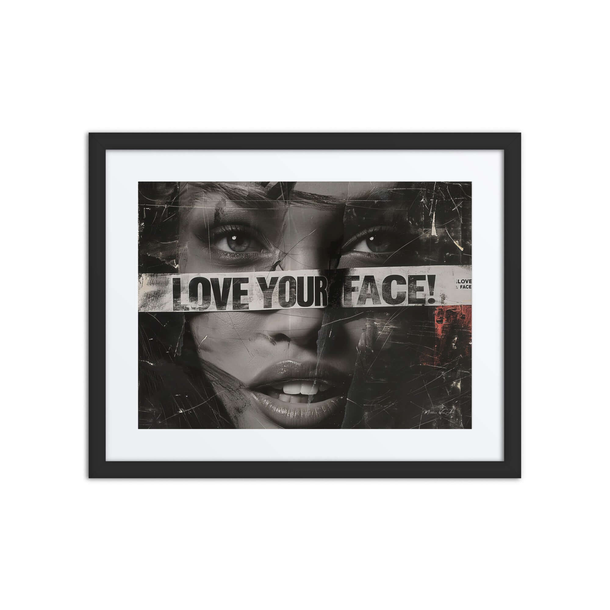 "Self Love Manifesto" African-American framed wall art print, modern abstract Afrocentric home decor, ready-to-hang photo canvas artwork.