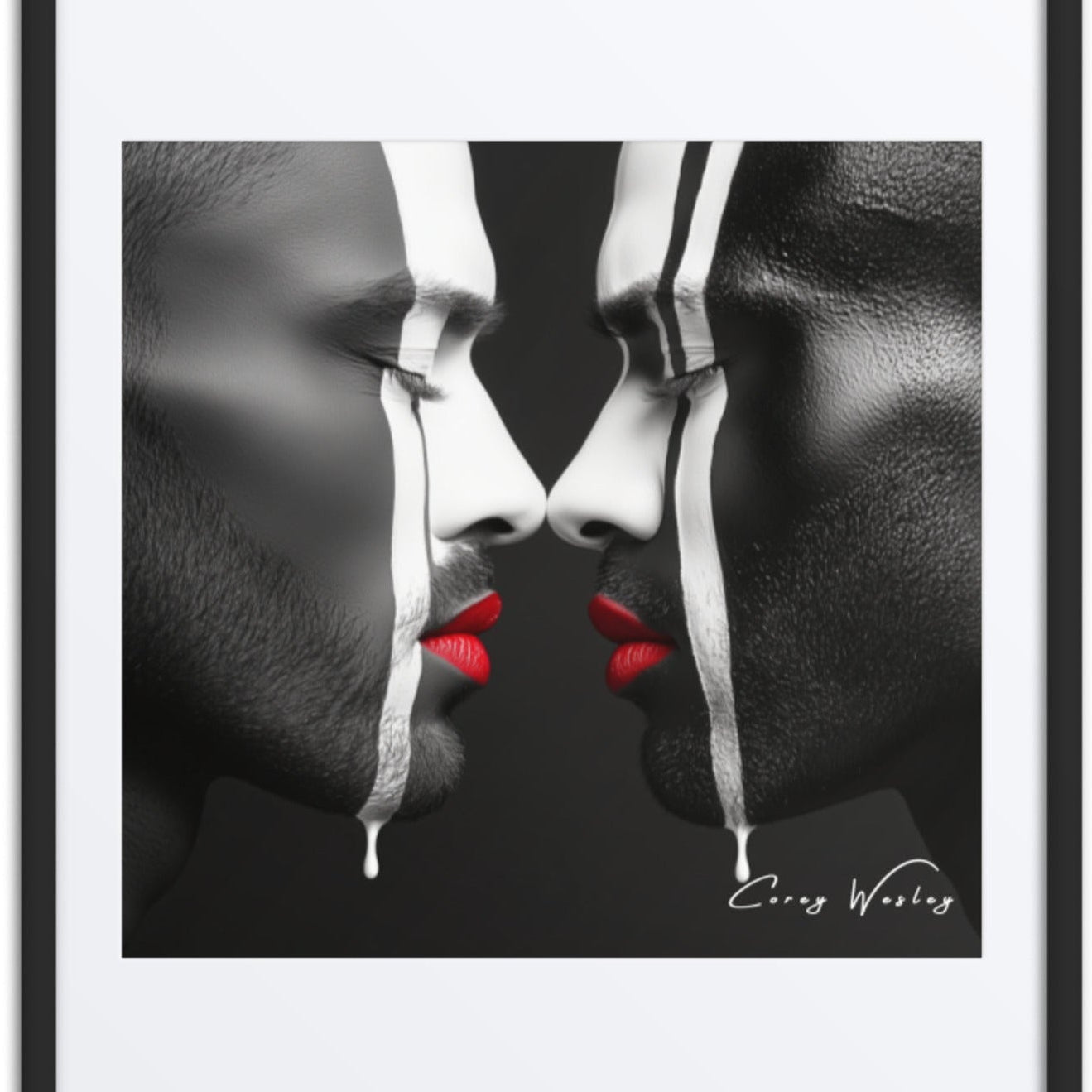 Presence Undiminished — one of one framed artwork by Harlem artist Corey Wesley, 24x36, Milton Wes Art NYC