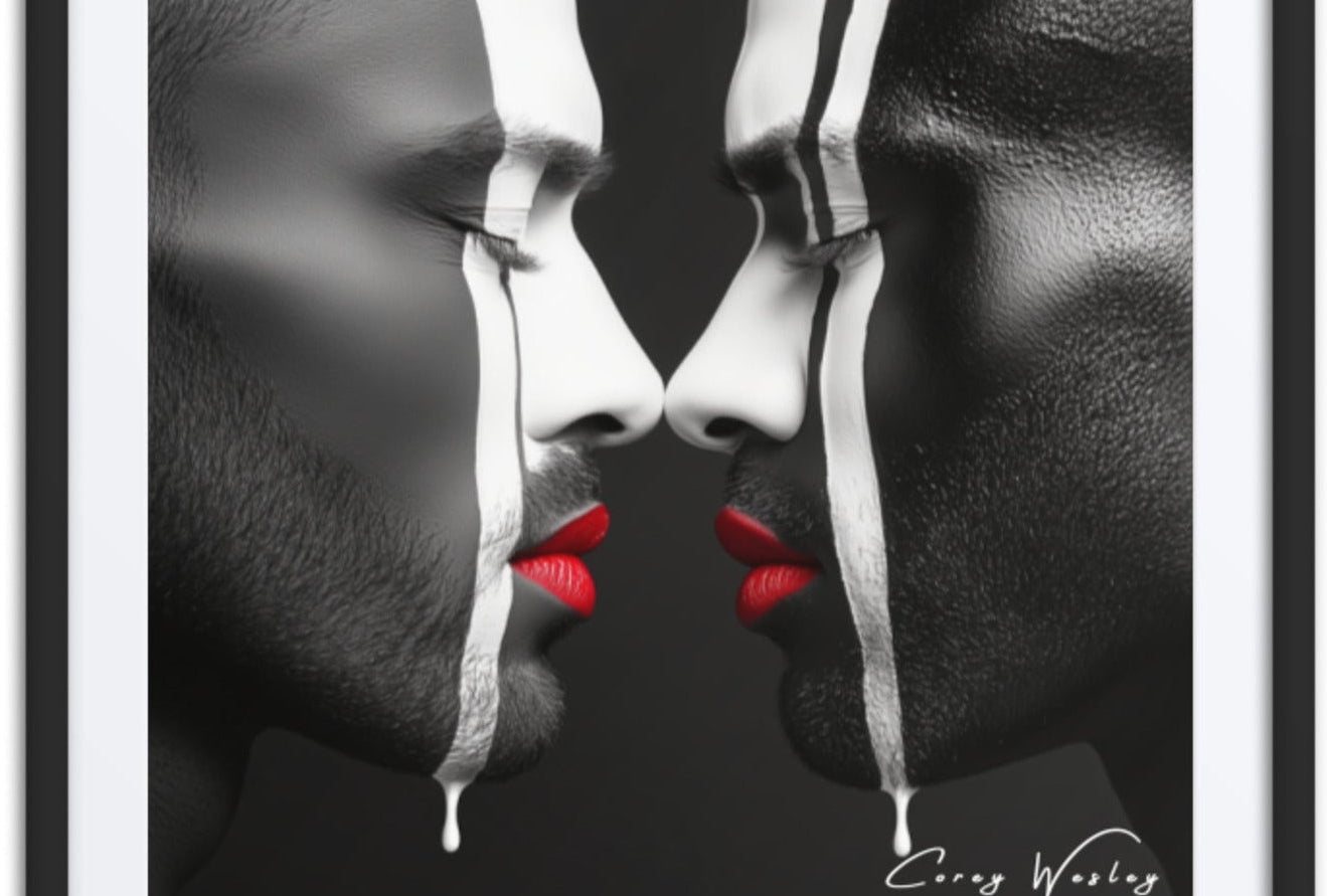 Presence Undiminished — one of one framed artwork by Harlem artist Corey Wesley, 24x36, Milton Wes Art NYC