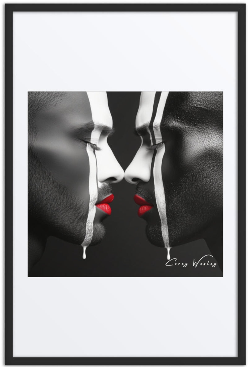 Presence Undiminished by Corey Wesley — 24x36 Museum-Quality Framed Art by Corey Wesley, one of one work from the Unapologetic Faces series, Milton Wes Art Harlem NYC.