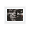 "Self Love Manifesto" framed photo paper art featuring abstract African-American wall art with "Love Your Face!" text, perfect for Afrocentric home decor